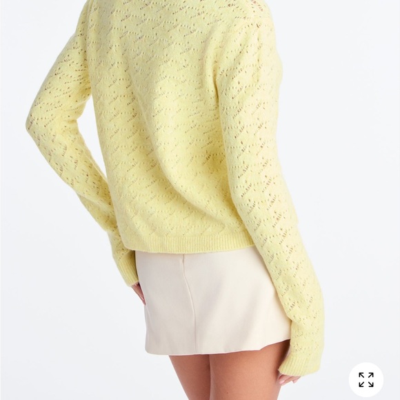 Fashion Nova Lemon Yellow  knit Cardigan - Picture 3 of 9